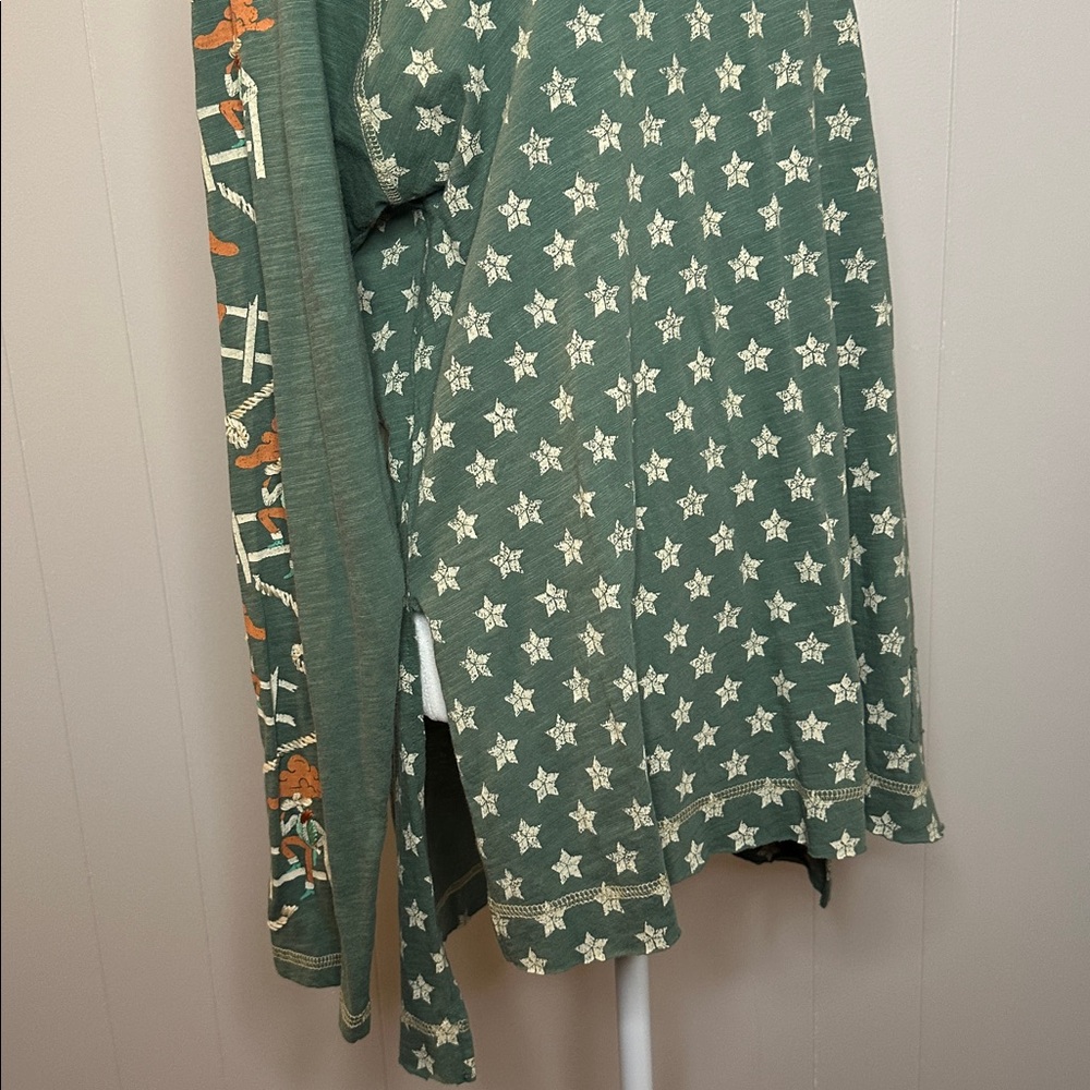 🐎 Double D Ranch Cowboys Up My Sleeve Top Boho Western Bohemian NWT Long Sleeve - Picture 12 of 13
